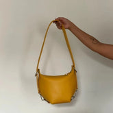 Sac Fold en cuir vegan - Jaune moutarde